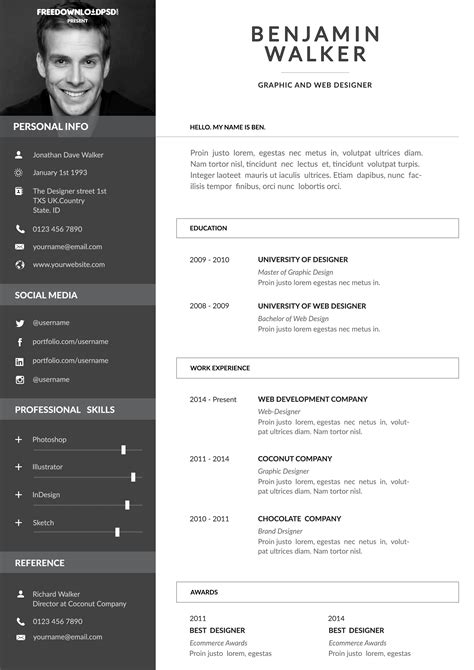 One page cv maker